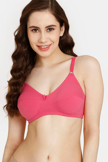 Buy Rosaline Everyday Double Layered Non Wired 3/4th Coverage Bra - Rouge Red